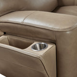 Riverton Leather Power Gliding Recliner, Dante Sandhills