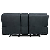 Riverton Leather Power Gliding Console Loveseat, Dante Afterdusk-Furniture - Sofas-High Fashion Home