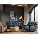 Riverton Leather Power Gliding Console Loveseat, Dante Afterdusk-Furniture - Sofas-High Fashion Home