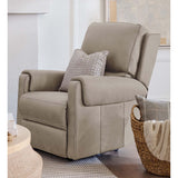 Somers Leather Power Recliner, Somers Dark Taupe-Furniture - Chairs-High Fashion Home