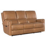 Somers Leather Power Sofa, Denver Coffee-Furniture - Sofas-High Fashion Home