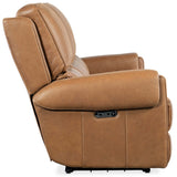 Somers Leather Power Sofa, Denver Coffee-Furniture - Sofas-High Fashion Home
