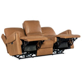 Somers Leather Power Sofa, Denver Coffee-Furniture - Sofas-High Fashion Home