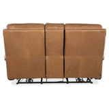 Somers Leather Power Console Loveseat, Denver Coffee-Furniture - Chairs-High Fashion Home