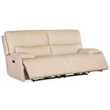 Kramer Leather Zero Gravity Power Sofa, Oslo Ivory-Furniture - Sofas-High Fashion Home
