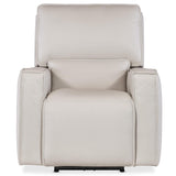 Miles Leather Zero Gravity Power Recliner, Oslo Pebble