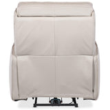 Miles Leather Zero Gravity Power Recliner, Oslo Pebble