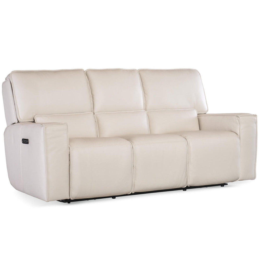 Miles Leather Zero Gravity Power Sofa, Oslo Pebble-Furniture - Sofas-High Fashion Home