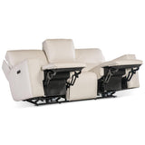 Miles Leather Zero Gravity Power Sofa, Oslo Pebble-Furniture - Sofas-High Fashion Home