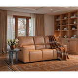 Miles Leather Zero Gravity Power Sofa, Oslo Antelope-Furniture - Sofas-High Fashion Home