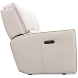Miles Leather Zero Gravity Power Console Loveseat, Oslo Pebble-Furniture - Sofas-High Fashion Home