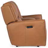 Miles Leather Zero Gravity Power Console Loveseat, Oslo Antelope-Furniture - Sofas-High Fashion Home