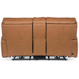 Miles Leather Zero Gravity Power Console Loveseat, Oslo Antelope-Furniture - Sofas-High Fashion Home
