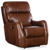 Harlan Leather Zero Gravity Power Recliner, Carrington Walnut-Furniture - Chairs-High Fashion Home