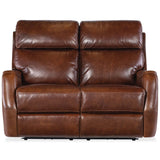 Harlan Leather Zero Gravity Power Loveseat, Carrington Walnut-Furniture - Sofas-High Fashion Home