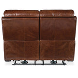 Harlan Leather Zero Gravity Power Loveseat, Carrington Walnut-Furniture - Sofas-High Fashion Home