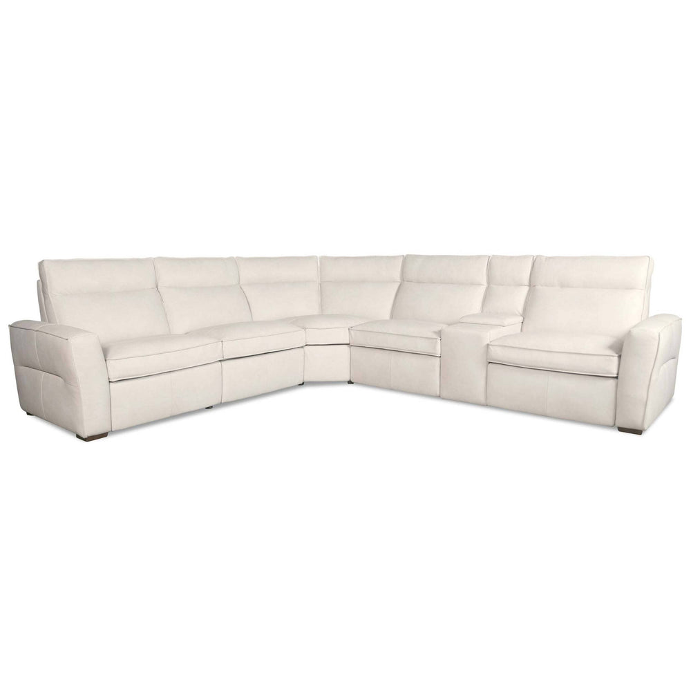 Vann 6 Piece Leather Sectional, Dante Moonshine-Furniture - Sofas-High Fashion Home