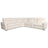 Vann 6 Piece Leather Sectional, Dante Moonshine-Furniture - Sofas-High Fashion Home