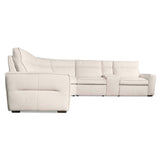 Vann 6 Piece Leather Sectional, Dante Moonshine-Furniture - Sofas-High Fashion Home
