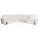 Vann 6 Piece Leather Sectional, Dante Moonshine-Furniture - Sofas-High Fashion Home