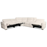 Vann 6 Piece Leather Sectional, Dante Moonshine-Furniture - Sofas-High Fashion Home