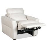 Vann Power Leather Recliner, Dante Moonshine