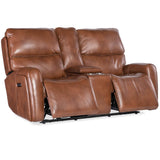 Crosby Leather Zero Gravity Power Console Loveseat, Giotto-Furniture - Sofas-High Fashion Home