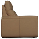 Simone Power Leather Recliner, Safari Bistro