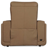 Simone Power Leather Recliner, Safari Bistro