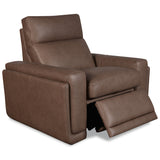 Simone Leather Power Recliner, Safari Chocolate