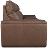 Simone Leather Power Sofa, Safari Chocolate