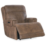 Wheeler Leather Power Recliner, Seville Timber-Furniture - Chairs-High Fashion Home