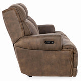 Wheeler Leather Power Sofa, Seville Timber-Furniture - Sofas-High Fashion Home
