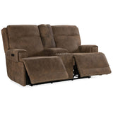 Wheeler Leather Power Console Loveseat, Seville Timber-Furniture - Sofas-High Fashion Home