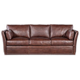 Woodstock Leather Three Seat Sofa, Truffle-Furniture - Sofas-High Fashion Home
