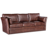 Woodstock Leather Three Seat Sofa, Truffle-Furniture - Sofas-High Fashion Home