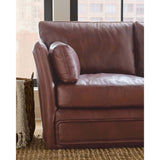 Woodstock Leather Three Seat Sofa, Truffle-Furniture - Sofas-High Fashion Home