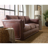 Woodstock Leather Three Seat Sofa, Truffle-Furniture - Sofas-High Fashion Home