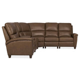 Julian 6 Piece Leather Sectional, Rowe Chocolate-Furniture - Sofas-High Fashion Home