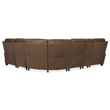 Julian 6 Piece Leather Sectional, Rowe Chocolate-Furniture - Sofas-High Fashion Home