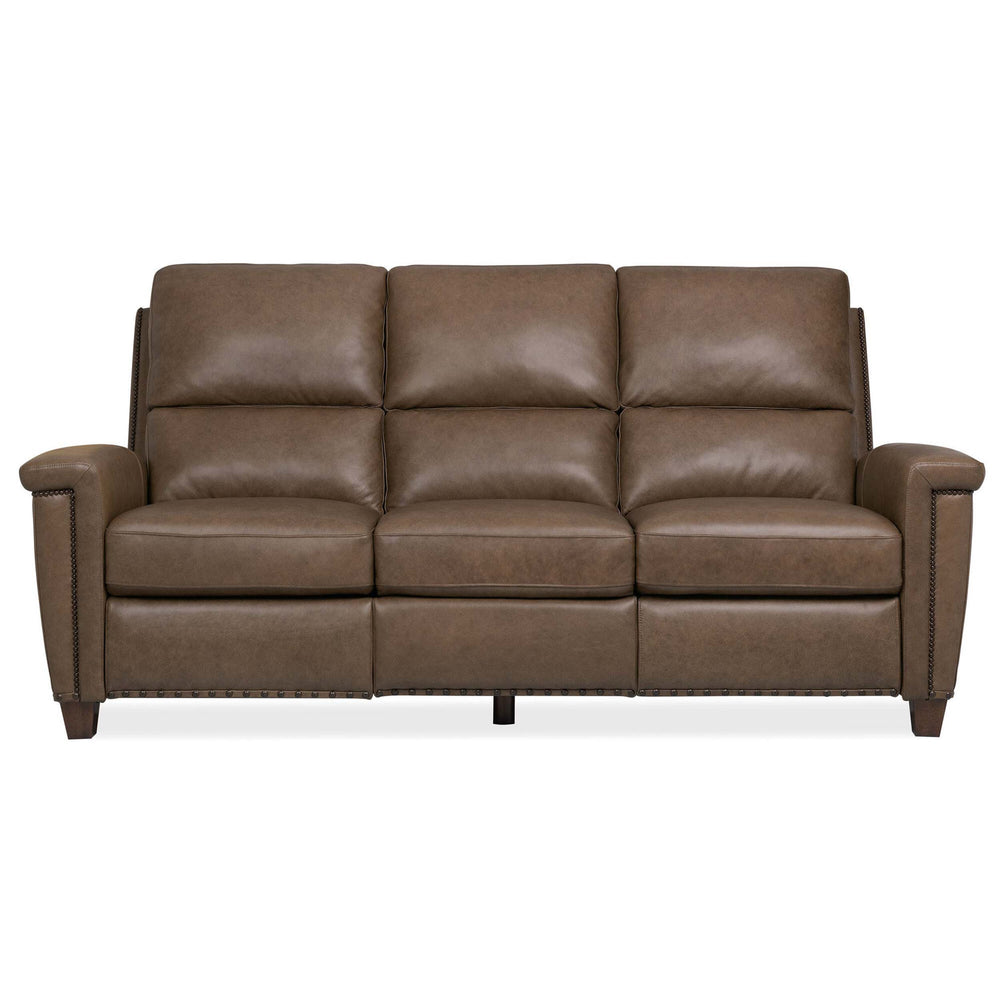 Julian Zero Gravity Power Leather Sofa, Rowe Chocolate-Furniture - Sofas-High Fashion Home