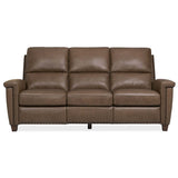 Julian Zero Gravity Power Leather Sofa, Rowe Chocolate-Furniture - Sofas-High Fashion Home