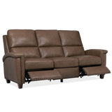 Julian Zero Gravity Power Leather Sofa, Rowe Chocolate-Furniture - Sofas-High Fashion Home