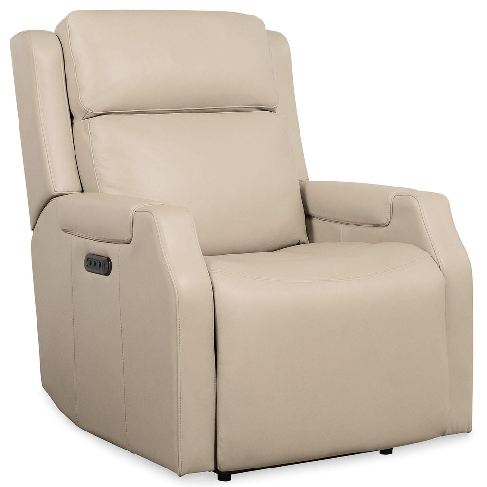 Nelson Leather Zero Gravity Power Recliner, Salvo Beige