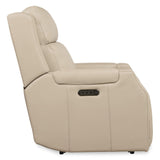 Nelson Leather Zero Gravity Power Recliner, Salvo Beige