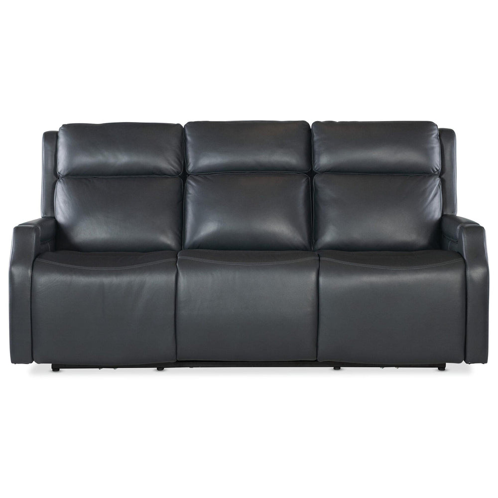 Nelson Leather Power Sofa, Salvo Denim-Furniture - Sofas-High Fashion Home