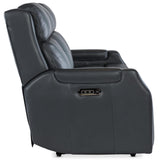 Nelson Leather Power Sofa, Salvo Denim-Furniture - Sofas-High Fashion Home