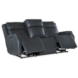 Nelson Leather Power Sofa, Salvo Denim-Furniture - Sofas-High Fashion Home