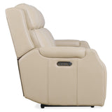 Nelson Leather Power Sofa, Salvo Beige-Furniture - Sofas-High Fashion Home