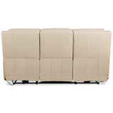 Nelson Leather Power Sofa, Salvo Beige-Furniture - Sofas-High Fashion Home